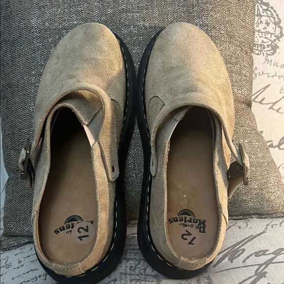Dr. Martens Men’s Isham Tan Suede Mules